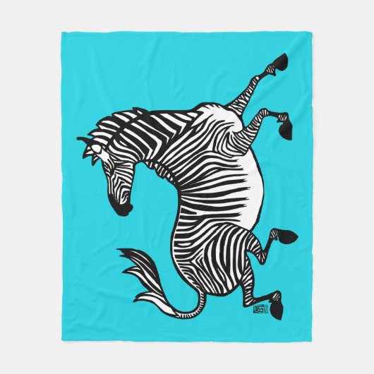 Zebra 4 Fleece Blanket (Vorderseite)