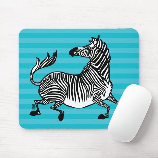 Zebra 4 Mousepad (Mit Mouse)