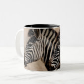 ZEBRA 927 WILD TIERE AFRIKANISCHE SAFARI NATURWALL ZWEIFARBIGE TASSE (Vorderseite Links)