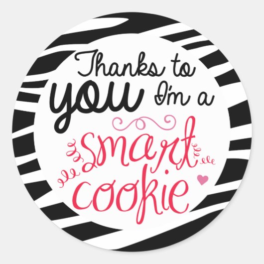 Zebra ABCs Jar Labels Runder Aufkleber (Vorderseite)