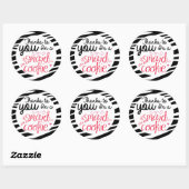 Zebra ABCs Jar Labels Runder Aufkleber (Blatt)