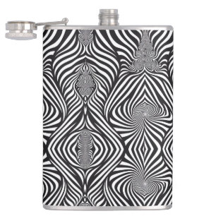 Zebra Abstract S/W Flachmann