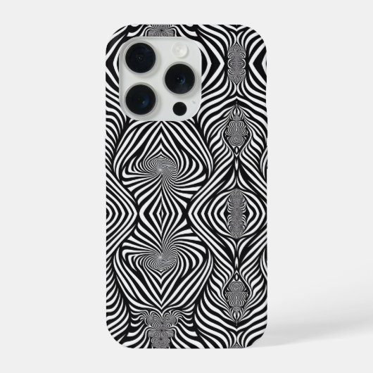 Zebra Abstract S/W iPhone Hülle (Rückseite)