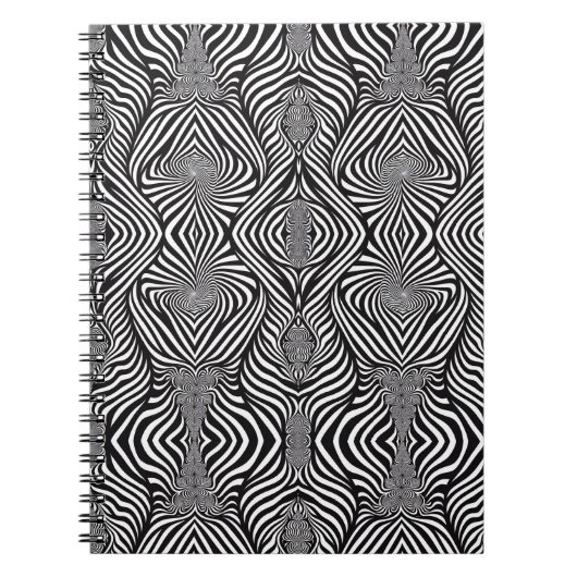 Zebra Abstract S/W Notizblock (Vorderseite)