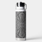Zebra Abstract S/W Trinkflasche (Hinten)