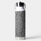 Zebra Abstract S/W Trinkflasche (Vorderseite)