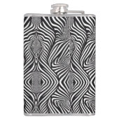 Zebra Abstrakt B&W Sherpa Blanket Flachmann (Rückseite)