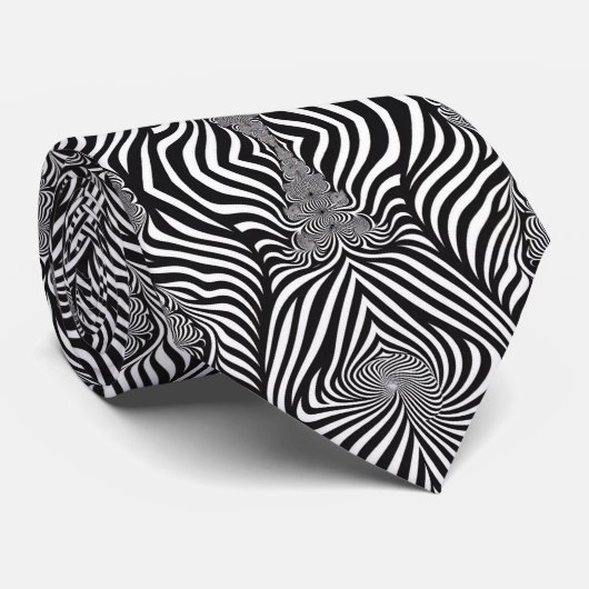 Zebra Abstrakt B&W Sherpa Blanket Krawatte (Gerollt)