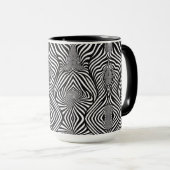 Zebra Abstrakt B&W Sherpa Blanket Tasse (VorderseiteRechts)