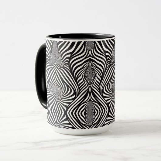 Zebra Abstrakt B&W Sherpa Blanket Tasse (Vorderseite Links)