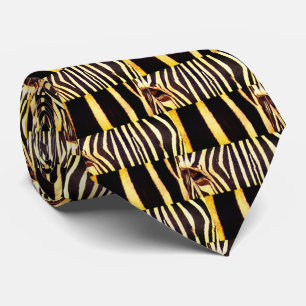 Zebra-Abstrakt-Druck Tendy-Schlips Krawatte
