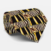 Zebra Abstrakt Print Tendy Neck Tie Krawatte (Gerollt)