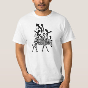 Zebra-abstrakter Entwurf T-Shirt