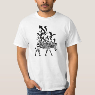Zebra-abstrakter Entwurf T-Shirt