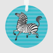 Zebra-Acrylschmuck 2 Ornament (Rückseite)