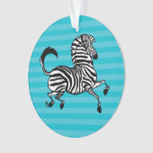 Zebra-Acrylschmuck 2 Ornament (Vorderseite)