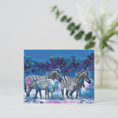 Zebra africa namibia nature postkarte (Stehend Vorderseite)