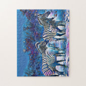 Zebra africa namibia nature puzzle (Vertikal)