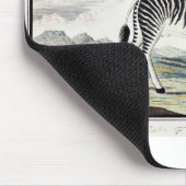 Zebra Africa Stripe Animal Zeichnend Illustration Mousepad (Ecke)