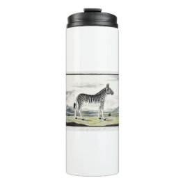 Zebra Africa Stripe Animal Zeichnend Illustration Thermosbecher