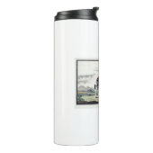 Zebra Africa Stripe Animal Zeichnend Illustration Thermosbecher (Nach links gedreht)