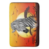 Zebra African Savanna Wild Animal Badematte (Vorderseite Vertikal)
