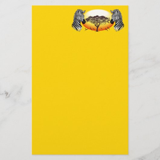 Zebra African Savanna Wild Animal Briefpapier
