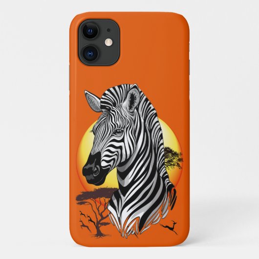 Zebra African Savanna Wild Animal Case-Mate iPhone Hülle (Rückseite)
