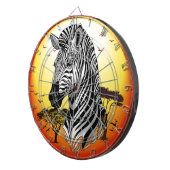 Zebra African Savanna Wild Animal Dartscheibe (Vorderseite rechts)