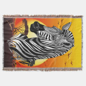 Zebra African Savanna Wild Animal Decke (Vorderseite)