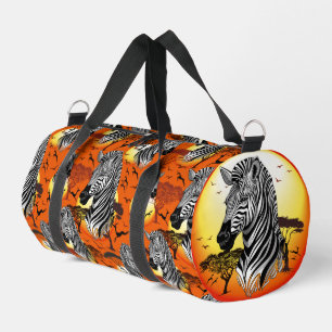 Zebra African Savanna Wild Animal Duffle Bag