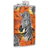 Zebra African Savanna Wild Animal Flachmann (Rechts)