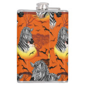 Zebra African Savanna Wild Animal Flachmann (Rückseite)