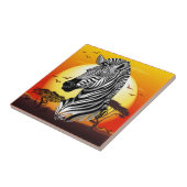 Zebra African Savanna Wild Animal Fliese (Seite)