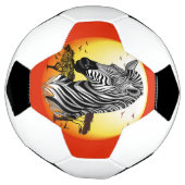 Zebra African Savanna Wild Animal Fußball (Gedreht)
