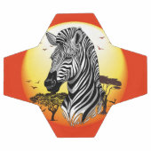 Zebra African Savanna Wild Animal Fußball (Flach)