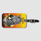 Zebra African Savanna Wild Animal Gepäckanhänger (Vorderseite (Horizontal))