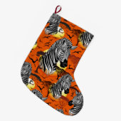 Zebra African Savanna Wild Animal Großer Weihnachtsstrumpf (Vorderansicht (hängend))