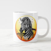 Zebra African Savanna Wild Animal Jumbo-Tasse (Rechts)