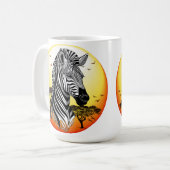 Zebra African Savanna Wild Animal Kaffeetasse (Vorderseite Links)
