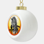 Zebra African Savanna Wild Animal Keramik Kugel-Ornament (Rechts)