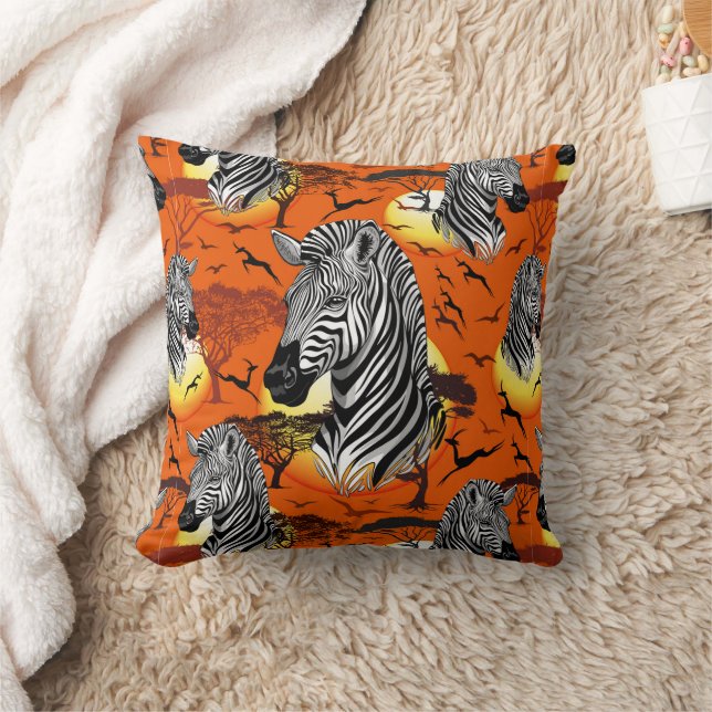 Zebra African Savanna Wild Animal Kissen (Decke)