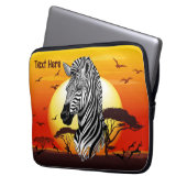 Zebra African Savanna Wild Animal Laptopschutzhülle (Vorderseite Links)