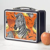 Zebra African Savanna Wild Animal Metall Brotdose (Beispiel)