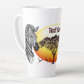 Zebra African Savanna Wild Animal Milchtasse (Linke Ecke)