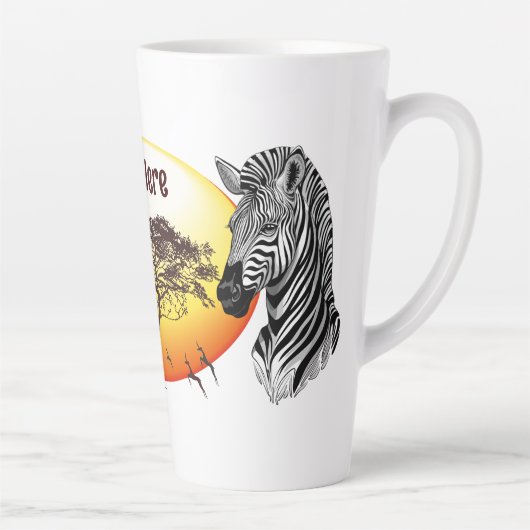 Zebra African Savanna Wild Animal Milchtasse (Rechts)