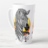 Zebra African Savanna Wild Animal Milchtasse (Linke Ecke)