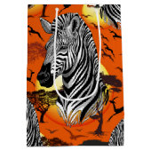 Zebra African Savanna Wild Animal Mittlere Geschenktüte (Rückseite)