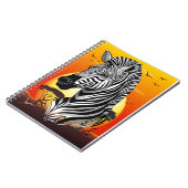 Zebra African Savanna Wild Animal Notizblock (Linke Seite)