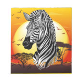 Zebra African Savanna Wild Animal Notizblock (Vorderseite)